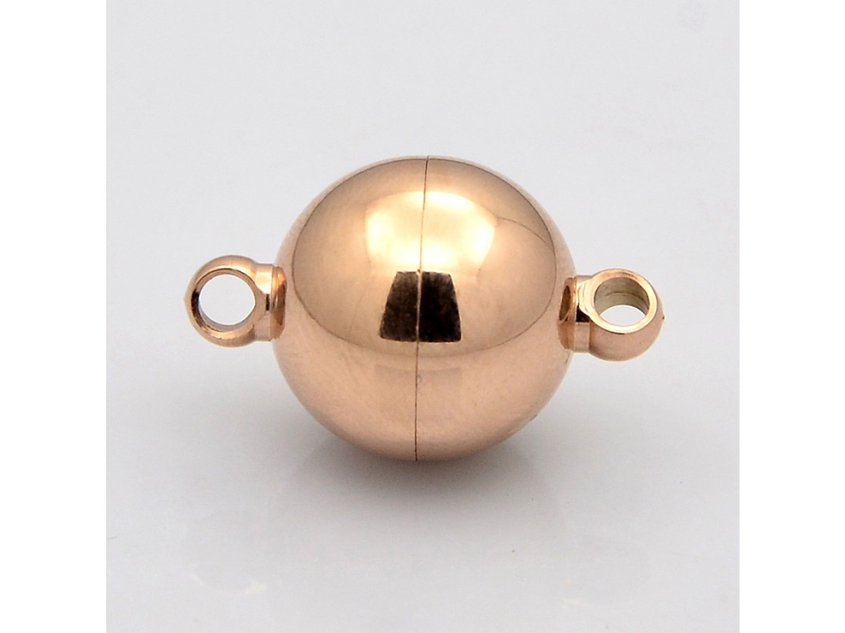 14mm magnet kuglelås i rustfrit stål, rose gold