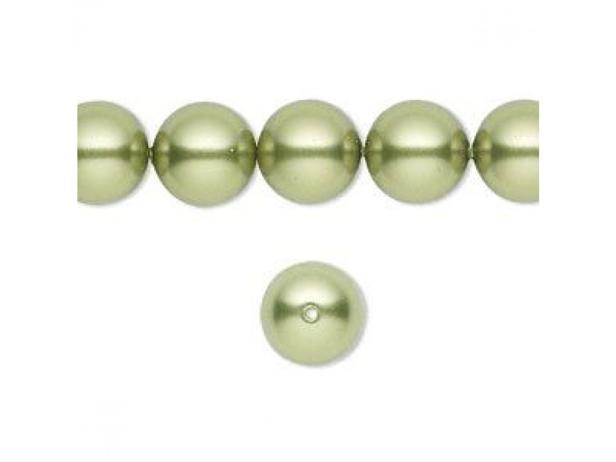 Swarovski® crystal pearl, light green, 6mm rund