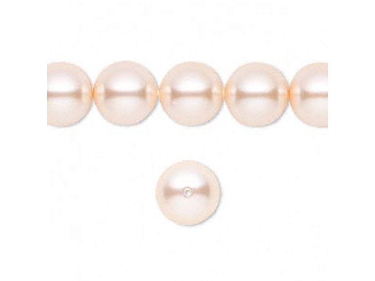 Swarovski crystal pearl, Peach, 10mm rund