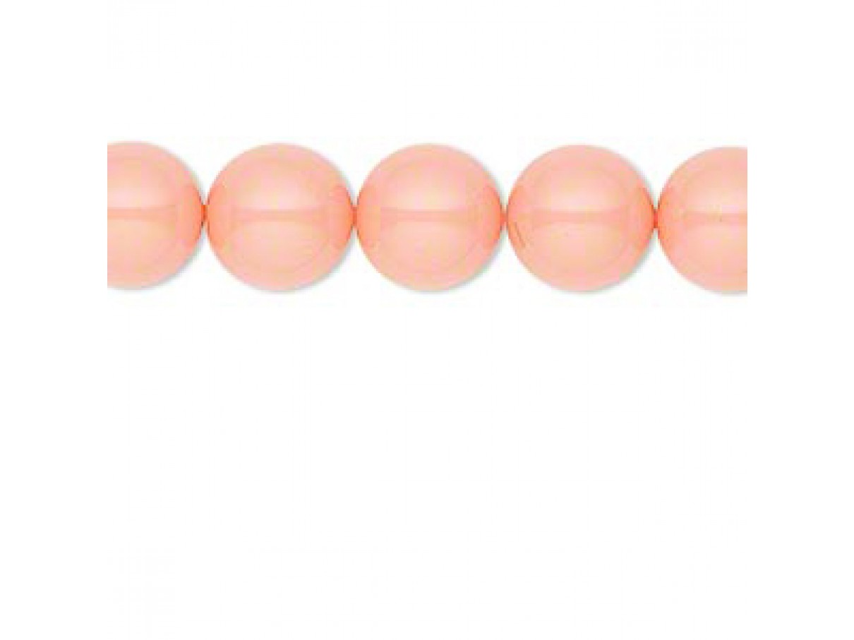 Swarovski crystal pearl, Pink Coral, 10mm rund