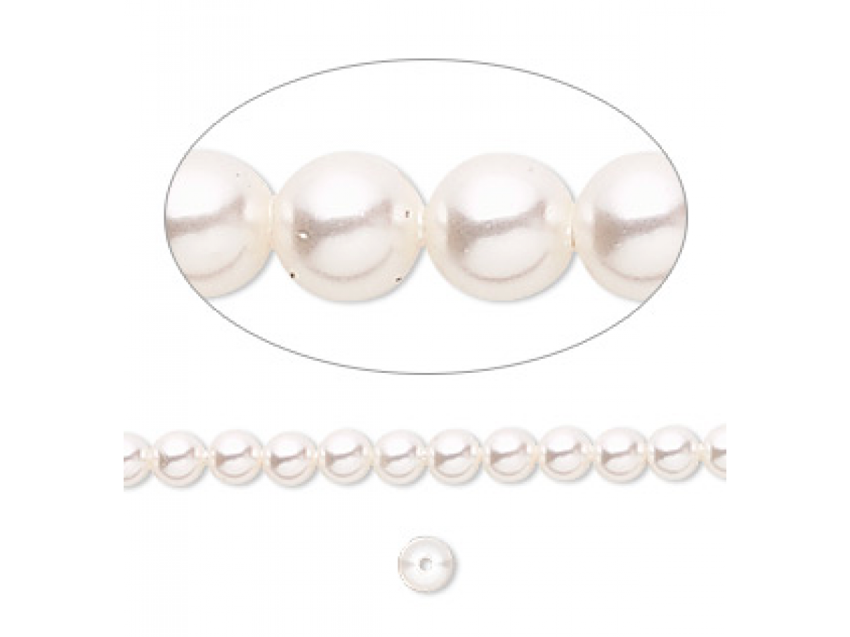 4mm hvid swarovski pearl