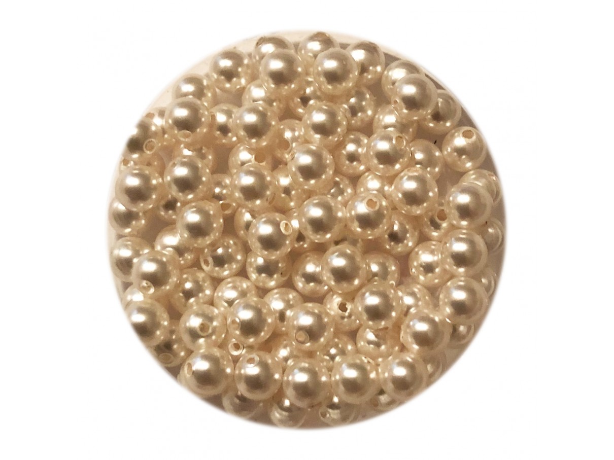 Swarovski crystal pearl, White, 4mm rund, 10 stk