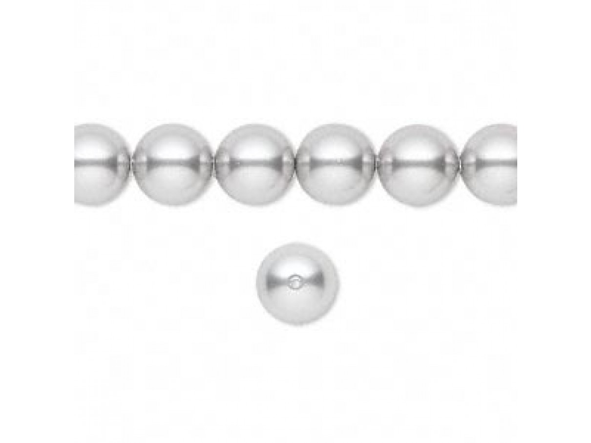 Swarovski crystal pearl, Light Grey, 8mm rund