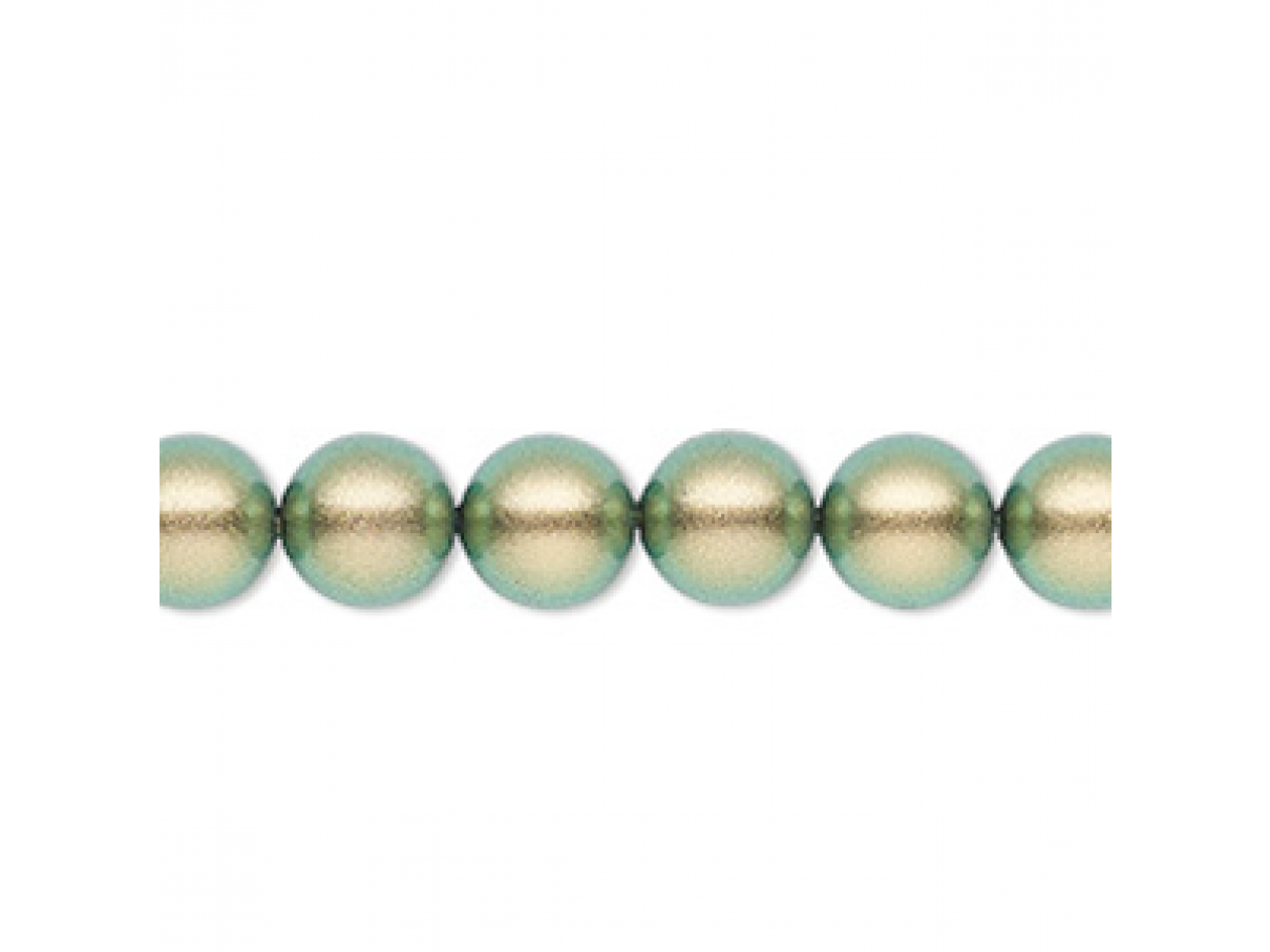 Swarovski crystal pearl, Iridescent Green, 8mm rund