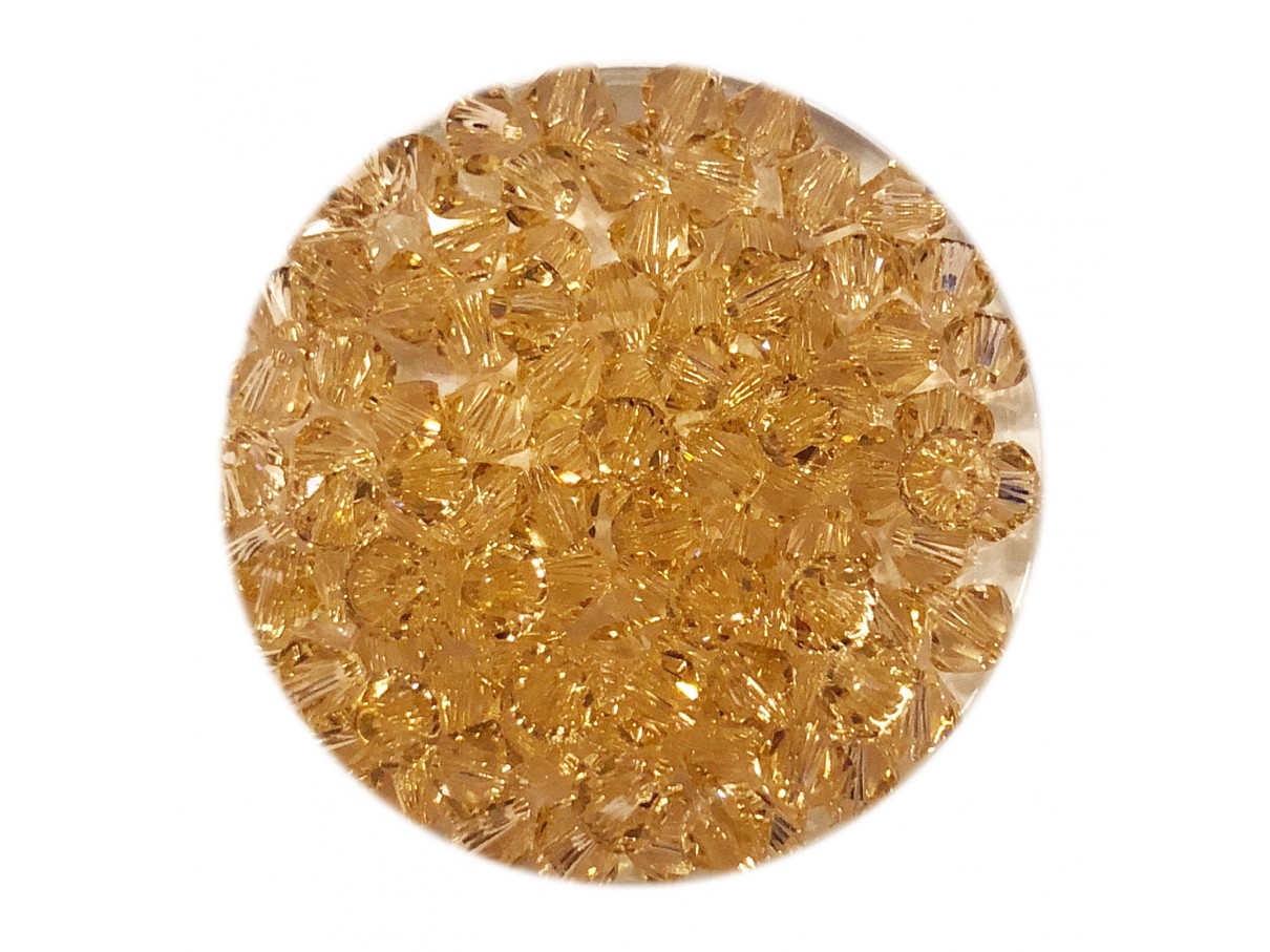 Swarovski crystal 4mm bicone, Light Peach, 10 stk