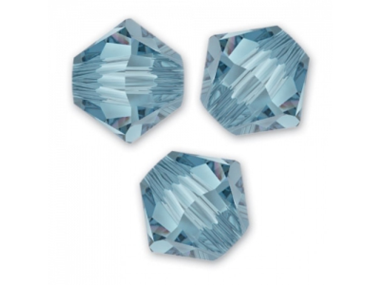 Swarovski crystal 3mm bicone, denim blue, 10 stk