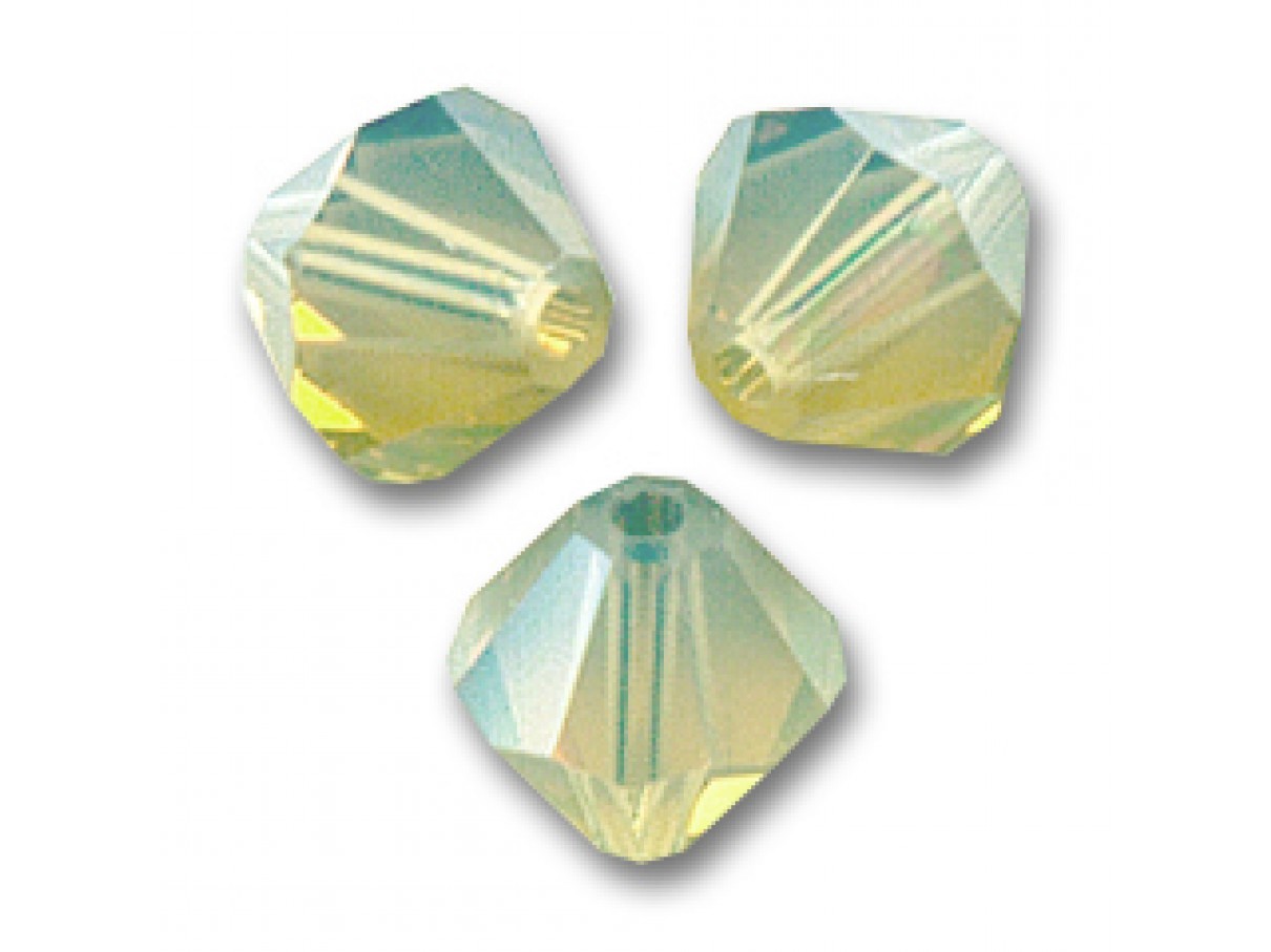 Swarovski crystal 3mm bicone, sand opal, 10 stk