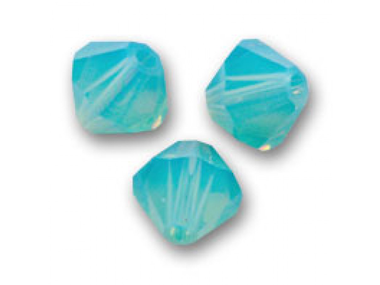 Swarovski® crystal 6mm bicone, Pacific Opal