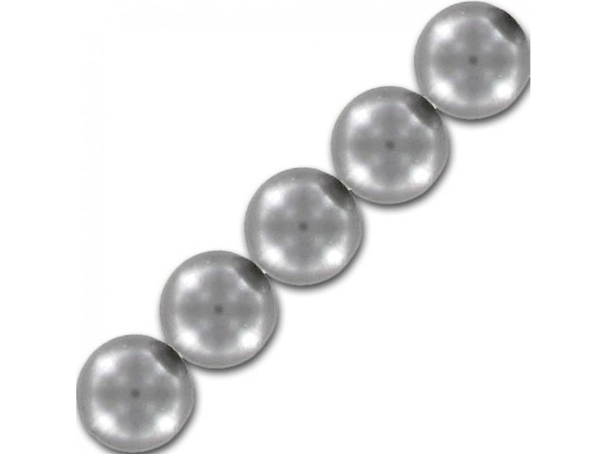 Swarovski® crystal pearl, Grey, 6mm rund