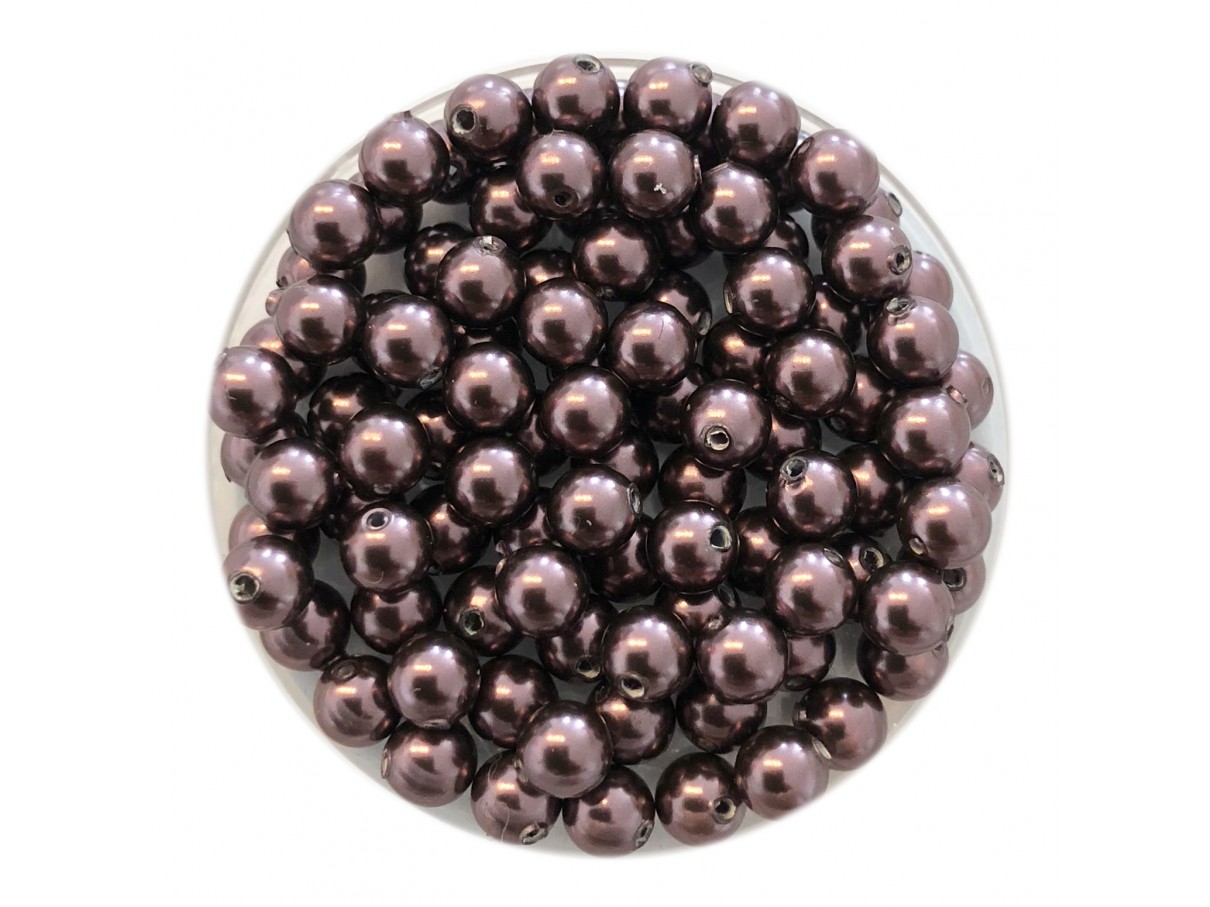 Swarovski® crystal pearl, Burgundy, 4mm rund, 10 stk