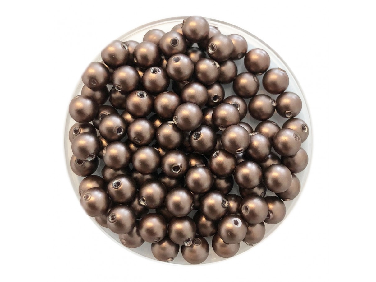 4mm swarovski pearls velvet brown