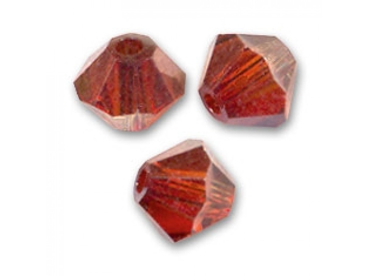 Swarovski crystal 3mm bicone, Crystal Red Magma, 10 stk