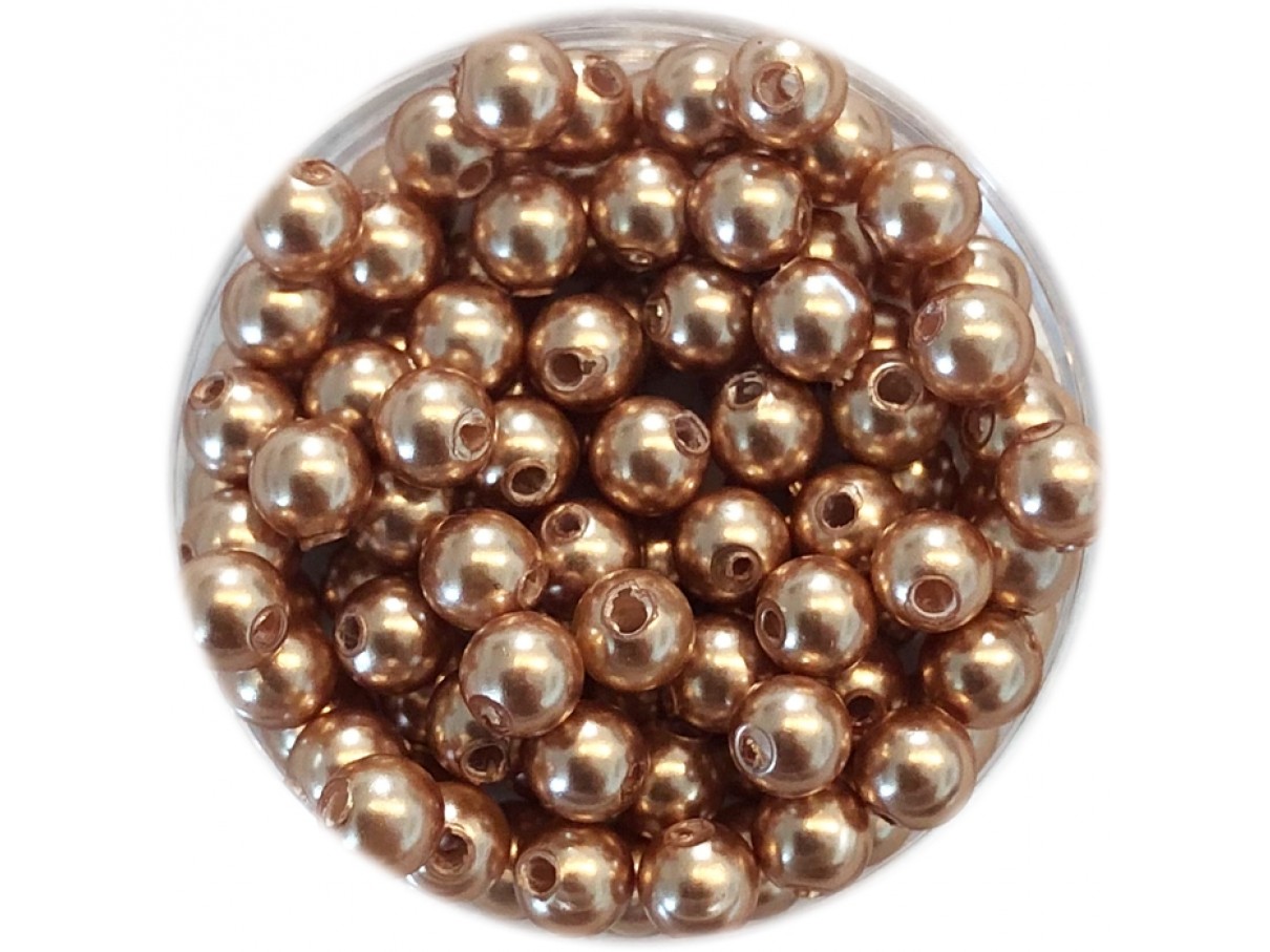 Swarovski crystal pearl, Rose Gold, 3mm rund, 10 stk