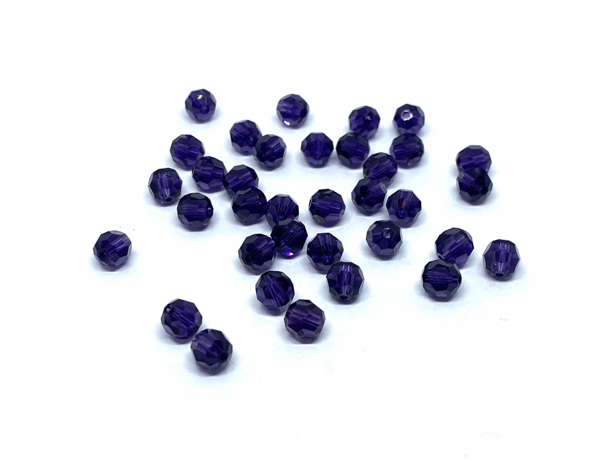 Swarovski crystal, Purple Velvet, 6mm facetslebet rund