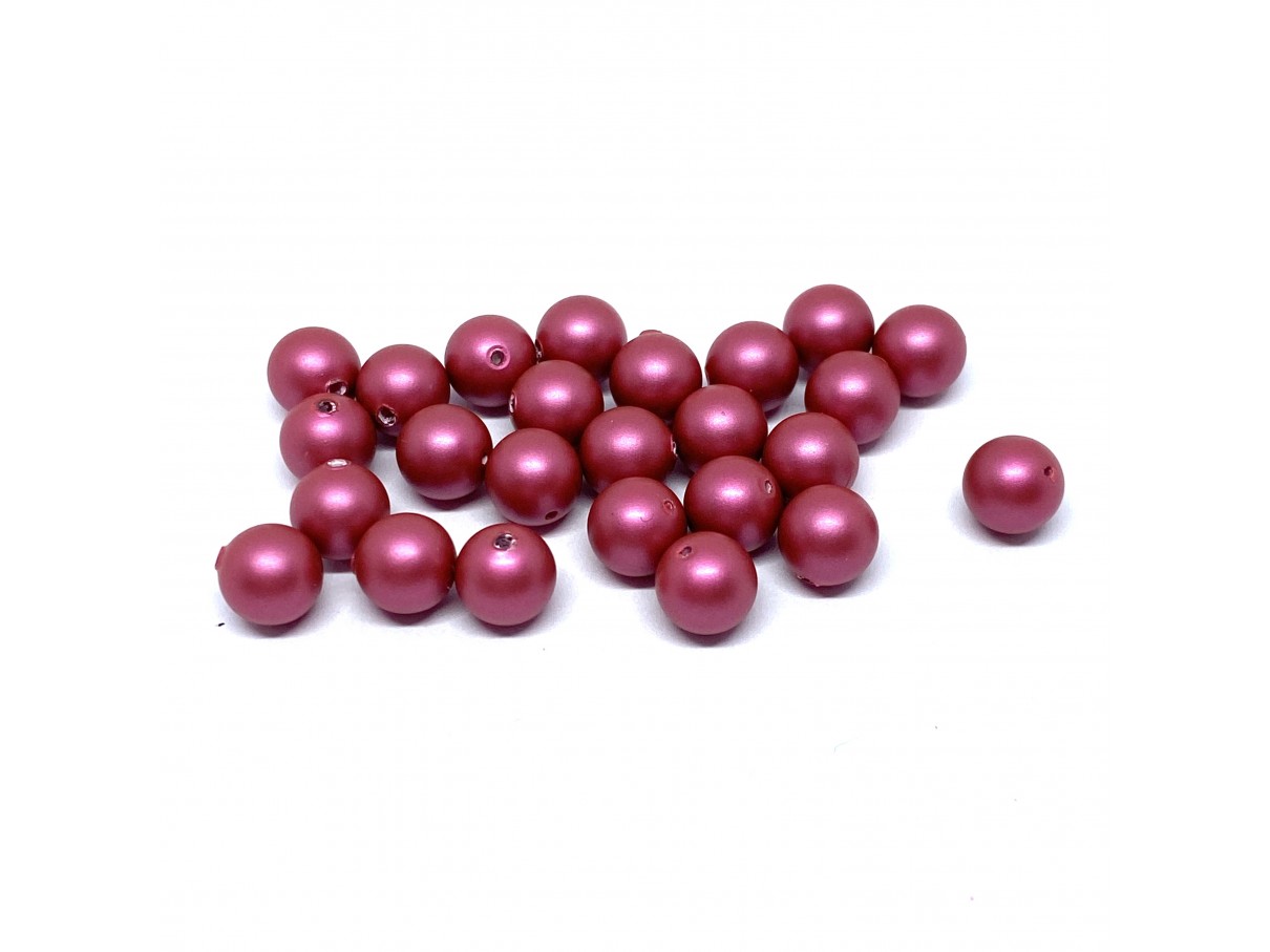 Swarovski crystal pearl, Mulberry pink, 6mm rund