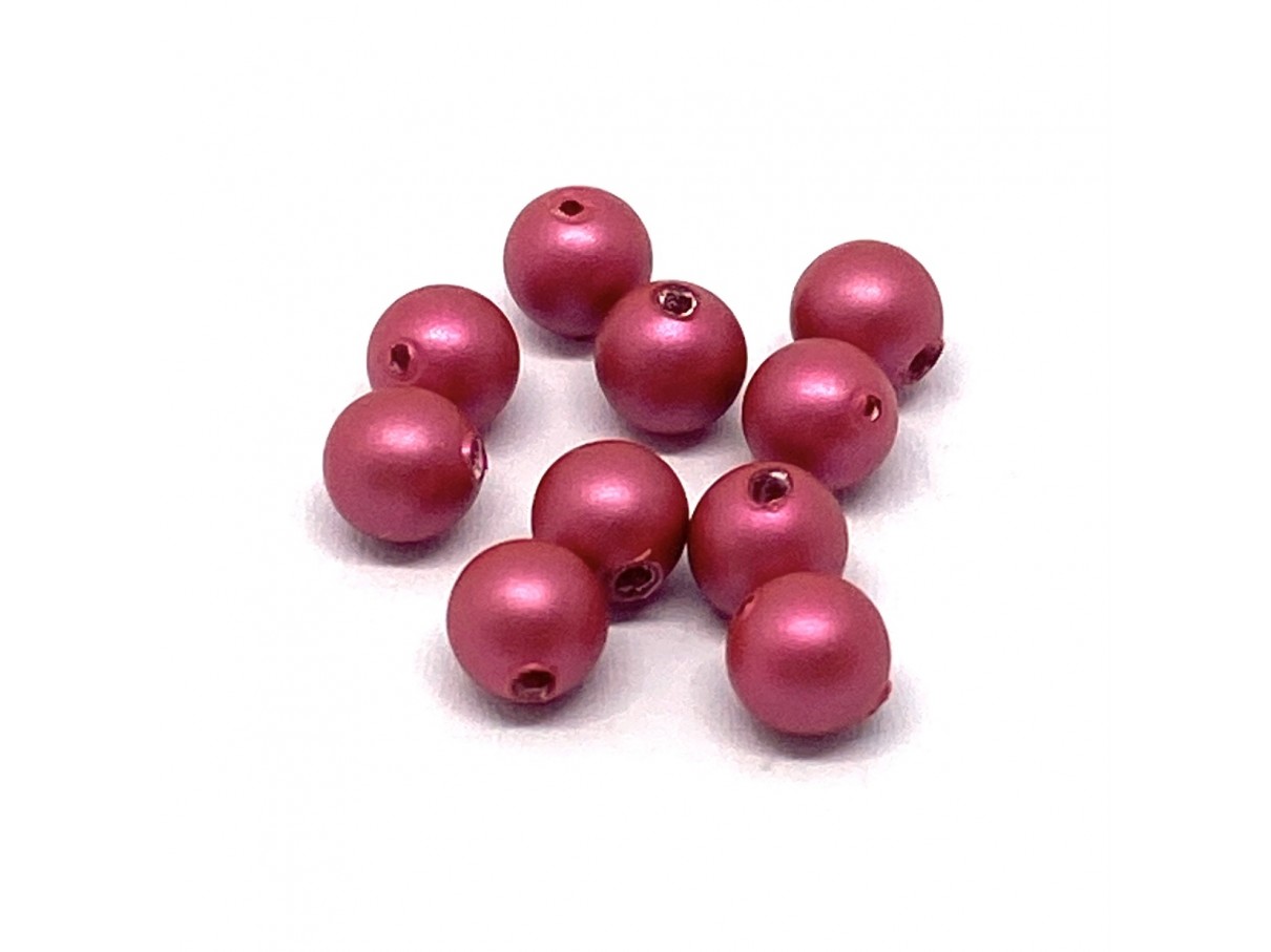 Swarovski crystal pearl, Mulberry pink, 4mm rund, 10 stk