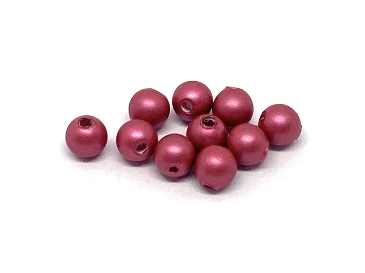 Swarovski crystal pearl, Mulberry pink, 3mm rund, 10 stk