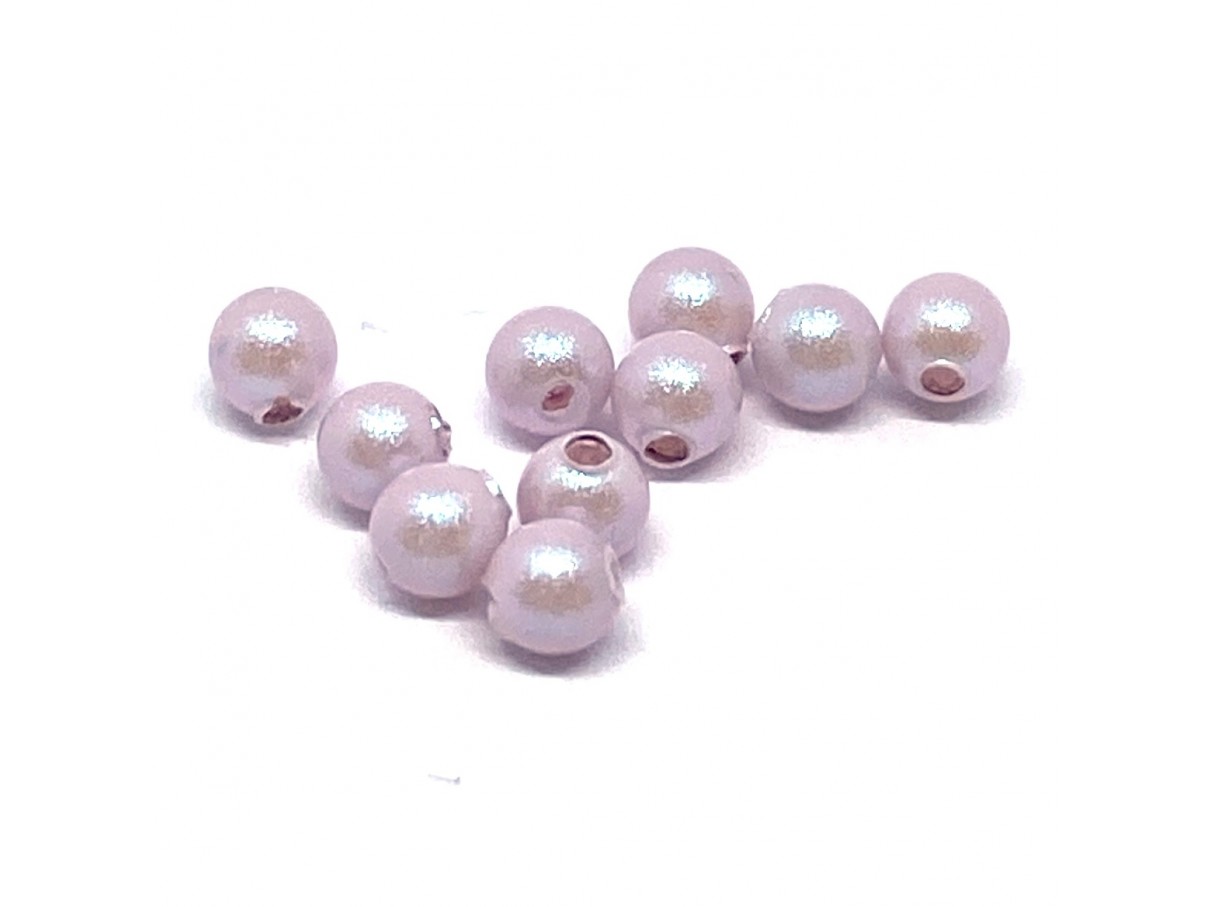 Swarovski crystal pearl, Crystal Iridescent Dreamy Rose, 3mm rund, 10 stk