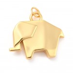 origami elefant vedhæng guld