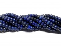 4x6mm glatte rondeller af lapis lazuli