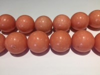 20mm fersken farvede perler