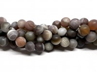 10mm matte perler af botswana agat