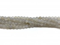 matte 4mm grå perler