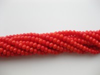 orange røde koral perler