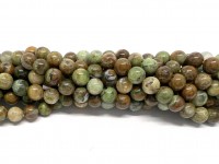 6mm grøn opal perler