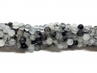 4mm sort rutilkvarts perler