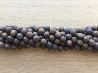 matte brune perler 6mm