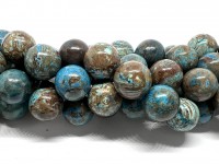 18mm runde perler brun og turkis