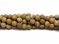 8mm facetslebne karry gule perler