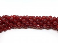 10mm facetslebne røde perler
