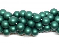 14mm matte grønne shell perler