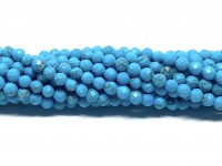 3mm facetslebet blå magnesit