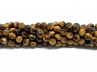 6mm facetslebet tigerøje perler