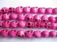 pink skull perler