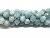 8mm runde aquamarin perler
