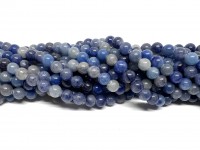 6mm perler af blå aventurin