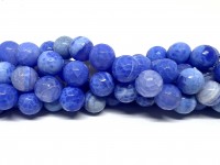 12mm blå ild agat perler
