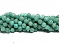 8mm runde afrikansk amazonit perler