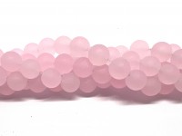 10mm matte lyserøde perler