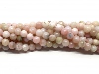 6mm runde perler af pink opal