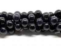 14mm blå goldstone perler