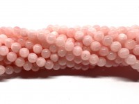 6mm lyserød farvede perler