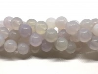 14mm runde perler af hvid agat