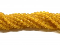 6mm facetslebne gule perler