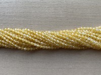 4mm facetslebne gule kubisk zirkonia perler