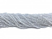 3mm facetslebne hvide kubisk zirkonia perler